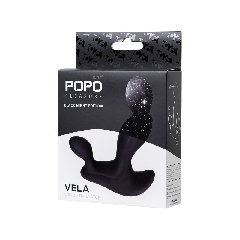 Анальный стимулятор POPO Pleasure by TOYFA Vela, силикон, черный