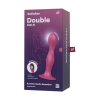 Фаллоимитатор Satisfyer Double Ball-R, силикон, красный, 18 см