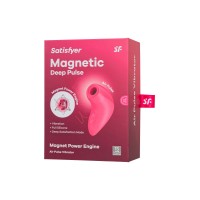 Вакуум-волновой стимулятор клитора Satisfyer Magnetic Deep Pulse, силикон, розовый, 11,6 см