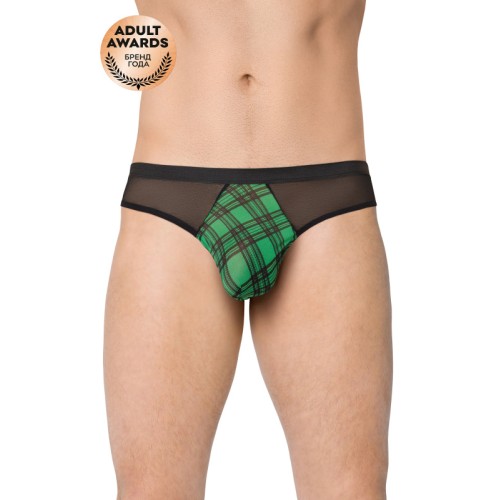 Трусы мужские с клетчатой вставской SoftLine Collection, чёрный, XL