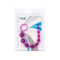 Анальная цепочка TOYFA, PVC, фиолетовый, 30 см