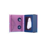 Вакуум-волновой стимулятор с вибрацией Satisfyer Love Triangle Connect App, силикон, белый, 8,8 см