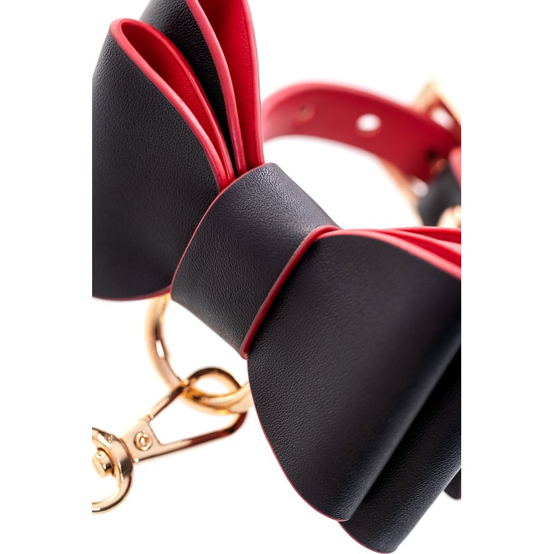 Бондажный набор Toyfa Theatre Bow-tie, PU-кожа, черный