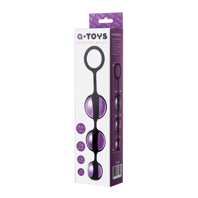 Вагинальные шарики A-Toys by TOYFA Hony, ABS пластик, фиолетовый, 18,5 см