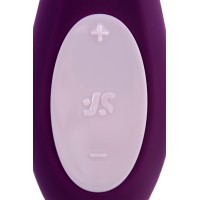 Многофункциональный стимулятор для пар Satisfyer Double Joy Connect App, силикон, фиолетовый, 18 см