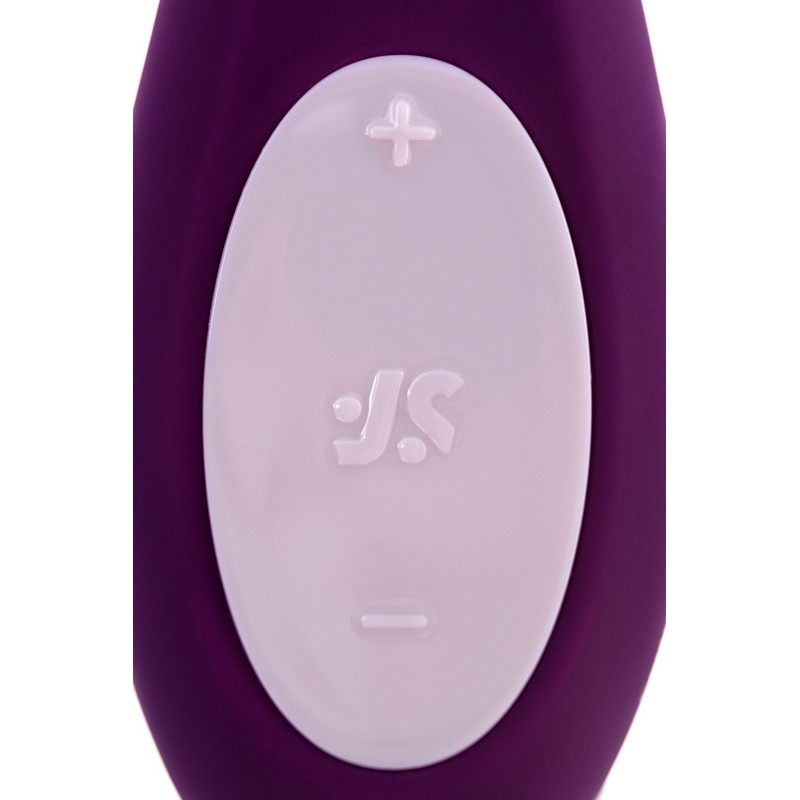 Многофункциональный стимулятор для пар Satisfyer Double Joy Connect App, силикон, фиолетовый, 18 см