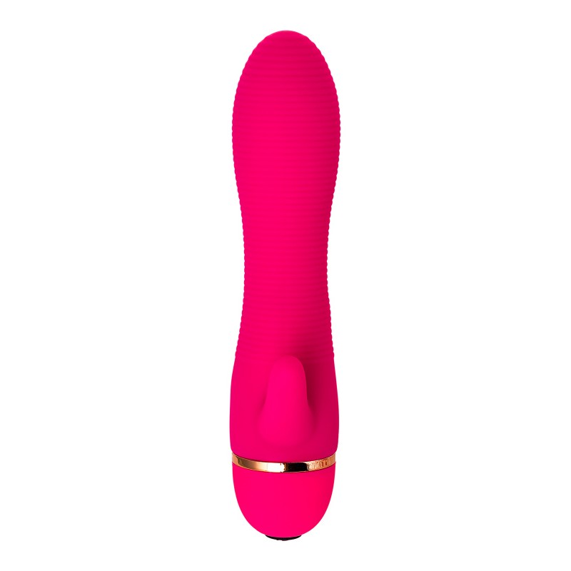 Вибратор A-Toys by TOYFA с клиторальным стимулятором, силикон, розовый, 15 см