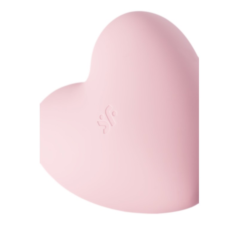 Вакуум-волновой стимулятор клитора с вибрацией Satisfyer Cutie Heart, силикон, розовый, 7,7 см