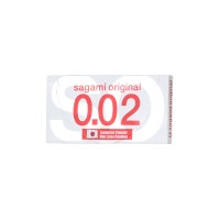 Презервативы Sagami, original 0.02, полиуретан, ультратонкие, гладкие, 19 см, 5,8 см, 2 шт.