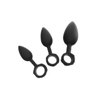 Набор анальных плагов Bathmate Anal Training Plugs, силикон, чёрный
