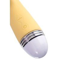 Вибратор с клиторальным стимулятором Flovetta Aster, силикон, желтый, 22 см