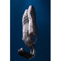 Насадка ToyFa XLover, для увеличения размера с дополнительной стимуляцией, TPE, черная, 15 см