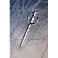 Уретральный плаг Metal by TOYFA ёлочка, с кольцом на основании, металл, серебряный, 10,5 см
