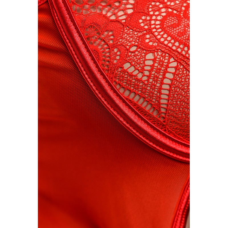 Эротическое боди Candy Girl Charis красное, XL