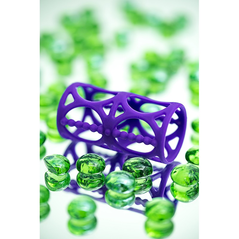 Насадка на пенис A-Toys by TOYFA, силикон, фиолетовый, 7,5 см