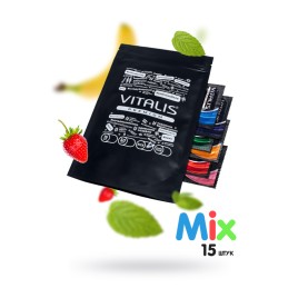 Презервативы Vitalis, premium, микс, 18 см, 5,3 см, 15 шт.