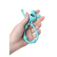Анальная цепочка ToDo by Toyfa Froggy, силикон, голубая, 27,4 см, Ø 1,4 см