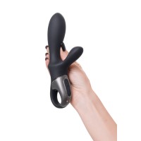 Вибростимулятор-унисекс с подогревом Satisfyer Heated Climax+ Connect App, черный, 20,7 см