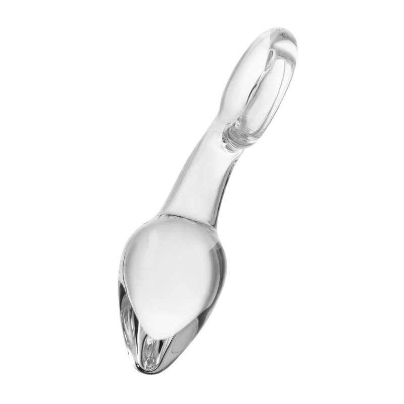 Анальная втулка Sexus Glass, стекло, прозрачная, 14,5 см, Ø 4 см