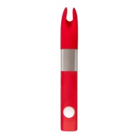 Вибратор клиторальный Qvibry 4Gb USB памяти, силикон, красный, 12 см
