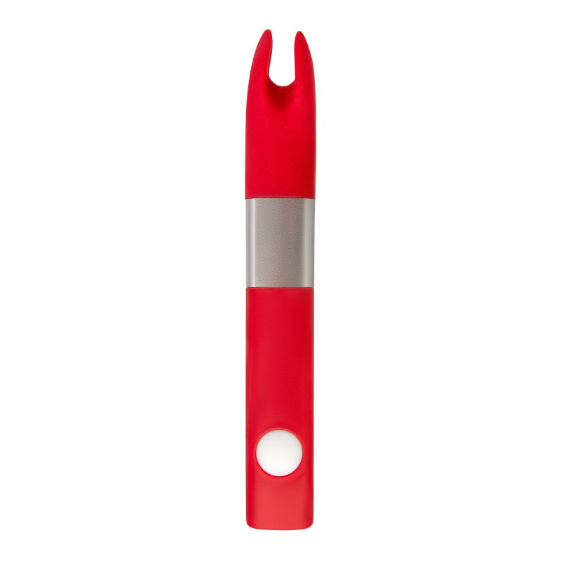 Вибратор клиторальный Qvibry 4Gb USB памяти, силикон, красный, 12 см