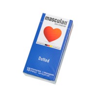 Презервативы Masculan, сlassic 2, doty, латекс, точечные, розовые, 19 см, 5,3 см, 10 шт.