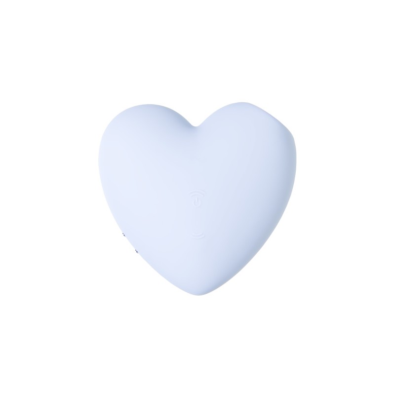 Вакуум-волновой стимулятор клитора с вибрацией Satisfyer Cutie Heart, силикон, голубой, 7,7 см