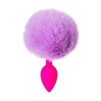 Анальная втулка с хвостом ToDo by Toyfa Sweet bunny, силикон, розовая, 13 см, Ø 2,8 см, 44 г