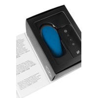 Стимулятор для пар Satisfyer Double Love Connect App с пультом ДУ, силикон, синий, 9 см