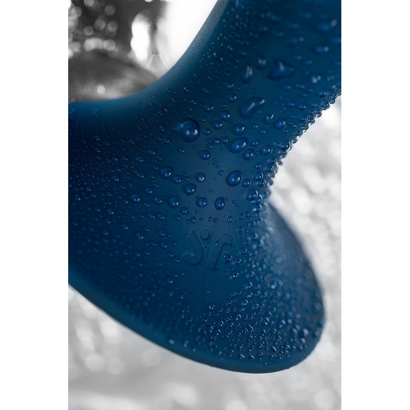 Фаллоимитатор Satisfyer Double Ball-R, силикон, синий, 18 см