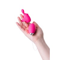 Виброяйцо и вибронасадка на палец JOS VITA, силикон, розовые, 8,5 и 8 см