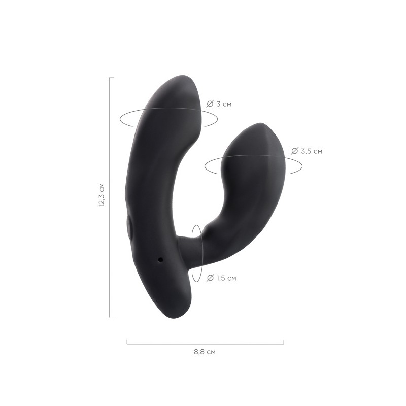 Стимулятор простаты LOVENSE Edge, силикон, черный, 11,4 см