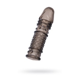 Насадка на пенис XLover by TOYFA, для увеличения размера, TPE, черный прозрачный, 13,5 см