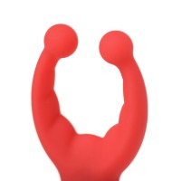 Мини-вибратор Штучки-дрючки Штучка, силикон, красный, 7,5 см