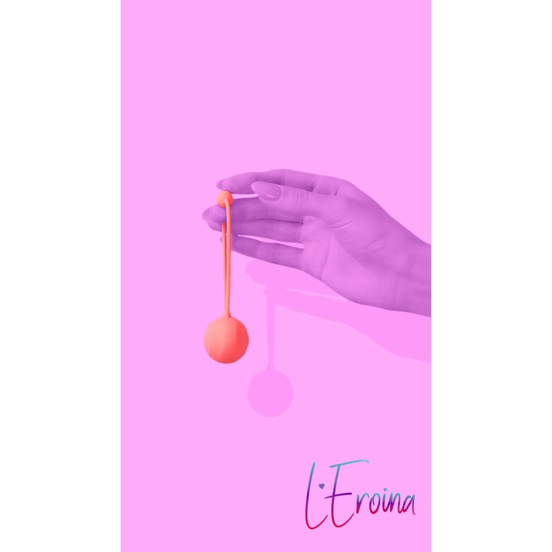 Вагинальный шарик L'EROINA by TOYFA Rosy, силикон, красные, 10,5 см