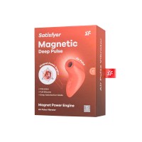 Вакуум-волновой стимулятор клитора Satisfyer Magnetic Deep Pulse, силикон, абрикосовый, 11,6 см