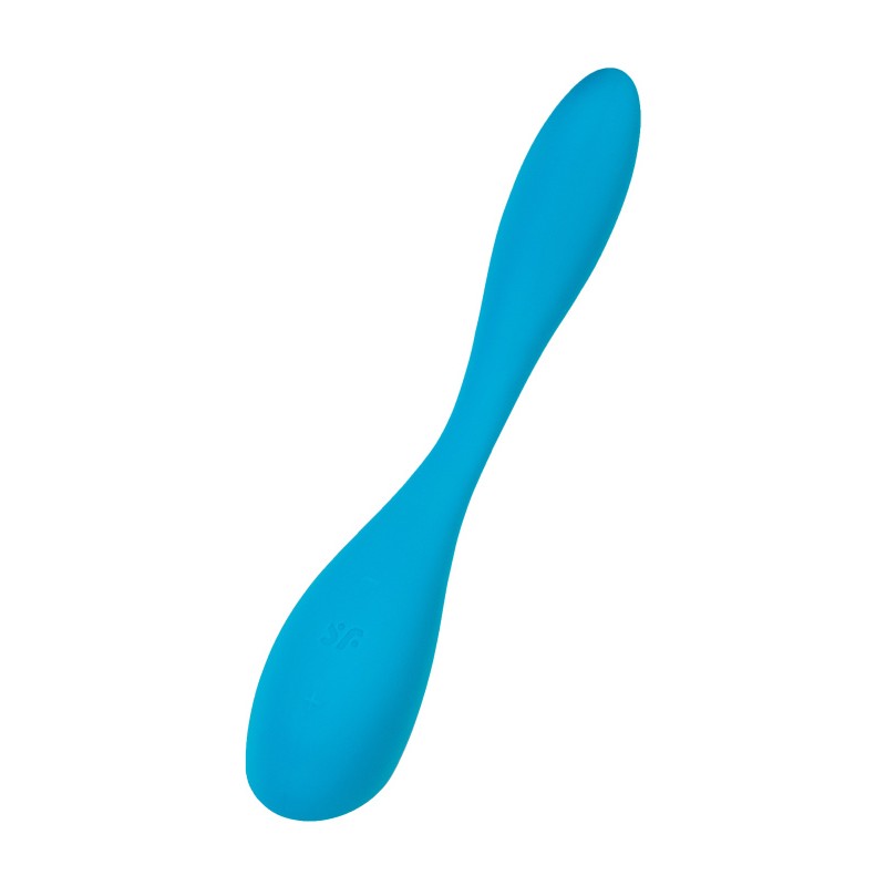 Стимулятор точки G с фиксацией формы Satisfyer G-Spot Flex 5 Connect App, голубой, 19,6 см