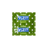 Презервативы Vizit, точечные, латекс, 18 см, 5,2 см, 12 шт.