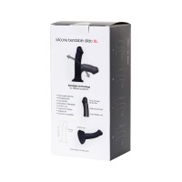 Ремневой нереалистичный страпон на присоске Strap-on-me, XL, силикон, черный, 20 см