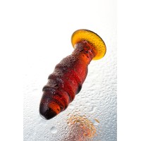 Анальная втулка Sexus Glass, стекло, коричневая, 12,5 см, Ø 4 см