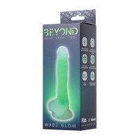 Фаллоимитатор, светящийся в темноте, Beyond by Toyfa, Wade Glow, силикон, прозрачный, 20 см