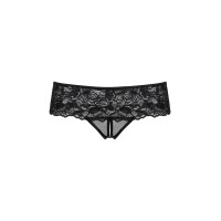 Шортики открытые кружевные SoftLine Collection, черный, S/M