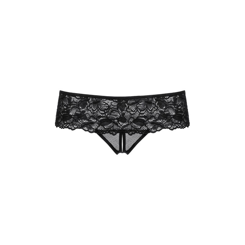 Шортики открытые кружевные SoftLine Collection, черный, S/M