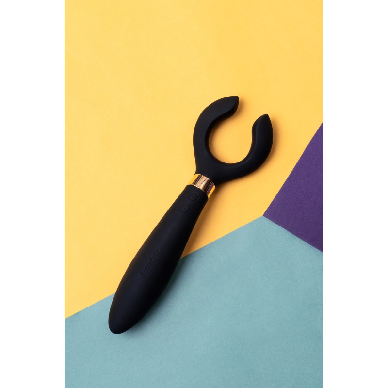 Многофункциональный стимулятор для пар Satisfyer Endless Fun, силикон, чёрный, 23,5 см.