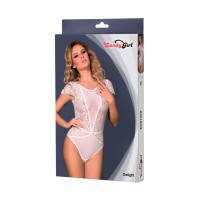 Боди со стразами Candy Girl Delight, белое, XL