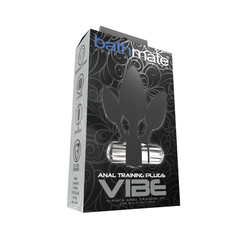 Набор анальных плагов Bathmate Anal Training Plugs VIBE, силикон, чёрный