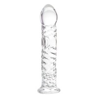 Нереалистичный фаллоимитатор Sexus Glass, стекло, прозрачный, 16,5 см