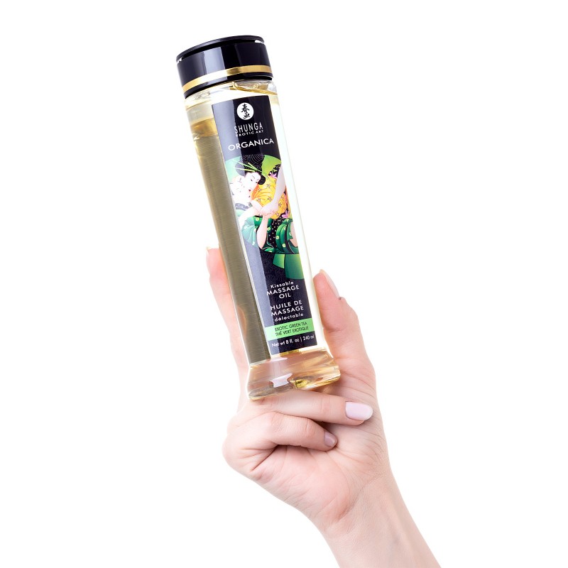Масло массажное Shunga Organica «Зелёный чай» (Exotic Green Tea), 240 мл
