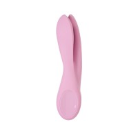 Вибростимулятор Satisfyer Threesome 1, силикон, розовый, 14 см