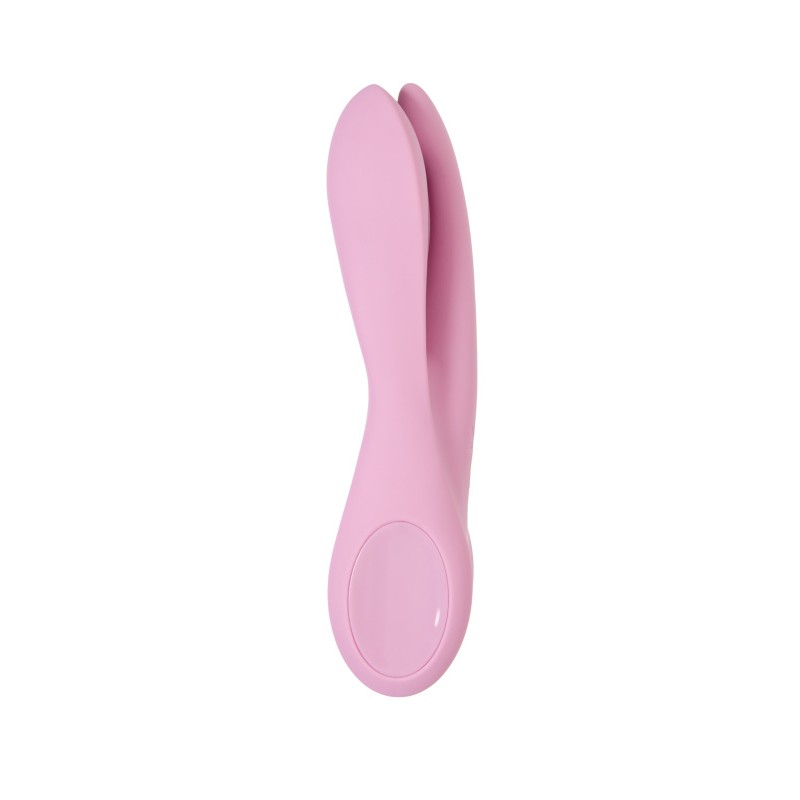 Вибростимулятор Satisfyer Threesome 1, силикон, розовый, 14 см